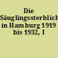 Die Säuglingssterblichkeit in Hamburg 1919 bis 1932, I