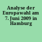 Analyse der Europawahl am 7. Juni 2009 in Hamburg