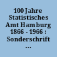 100 Jahre Statistisches Amt Hamburg 1866 - 1966 : Sonderschrift des Statistischen Landesamtes der Freien und Hansestadt Hamburg ; Hamburg in Zahlen