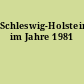 Schleswig-Holstein im Jahre 1981