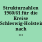 Strukturzahlen 1960/61 für die Kreise Schleswig-Holsteins nach der Gebietsreform vom 26. 4. 1970