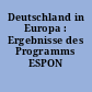 Deutschland in Europa : Ergebnisse des Programms ESPON 2013
