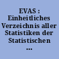 EVAS : Einheitliches Verzeichnis aller Statistiken der Statistischen Ämter des Bundes und der Länder