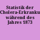 Statistik der Cholera-Erkrankungen während des Jahres 1873