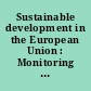 Sustainable development in the European Union : Monitoring report on progress towards the SDGs in an EU context