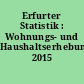 Erfurter Statistik : Wohnungs- und Haushaltserhebung 2015