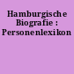 Hamburgische Biografie : Personenlexikon