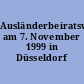 Ausländerbeiratswahl am 7. November 1999 in Düsseldorf