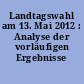 Landtagswahl am 13. Mai 2012 : Analyse der vorläufigen Ergebnisse