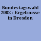 Bundestagswahl 2002 : Ergebnisse in Dresden