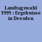 Landtagswahl 1999 : Ergebnisse in Dresden