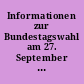 Informationen zur Bundestagswahl am 27. September 1998 in Köln