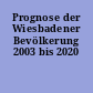 Prognose der Wiesbadener Bevölkerung 2003 bis 2020