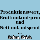 Produktionswert, Bruttoinlandsprodukt und Nettoinlandsprodukt in Hamburg 1960 bis 1969