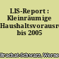 LIS-Report : Kleinräumige Haushaltsvorausrechnungen bis 2005