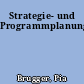 Strategie- und Programmplanung