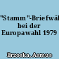 "Stamm"-Briefwähler bei der Europawahl 1979