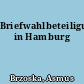 Briefwahlbeteiligung in Hamburg