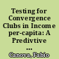 Testing for Convergence Clubs in Income per-capita: A Predivtive Density Approach