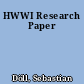HWWI Research Paper
