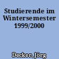 Studierende im Wintersemester 1999/2000