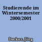 Studierende im Wintersemester 2000/2001