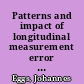 Patterns and impact of longitudinal measurement error for welfare receipt