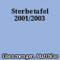 Sterbetafel 2001/2003