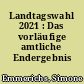 Landtagswahl 2021 : Das vorläufige amtliche Endergebnis