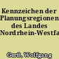 Kennzeichen der Planungsregionen des Landes Nordrhein-Westfalen