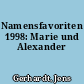 Namensfavoriten 1998: Marie und Alexander