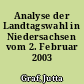 Analyse der Landtagswahl in Niedersachsen vom 2. Februar 2003