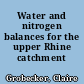 Water and nitrogen balances for the upper Rhine catchment area