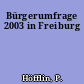 Bürgerumfrage 2003 in Freiburg