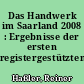 Das Handwerk im Saarland 2008 : Ergebnisse der ersten registergestützten Handwerkszählung