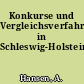 Konkurse und Vergleichsverfahren in Schleswig-Holstein