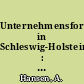 Unternehmensformen in Schleswig-Holstein : Aus den Ergebnissen der Arbeitsstättenzählung vom 13.9.1950