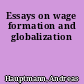 Essays on wage formation and globalization