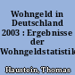 Wohngeld in Deutschland 2003 : Ergebnisse der Wohngeldstatistik