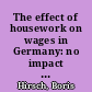 The effect of housework on wages in Germany: no impact at all