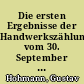 Die ersten Ergebnisse der Handwerkszählung vom 30. September 1949 in Hamburg