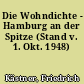 Die Wohndichte - Hamburg an der Spitze (Stand v. 1. Okt. 1948)