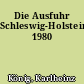 Die Ausfuhr Schleswig-Holsteins 1980