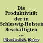 Die Produktivität der in Schleswig-Holstein Beschäftigten 1961 bis 1966 : Beschäftigte nach dem Arbeitsortprinzip und ihre Produktivität nach Wirtschaftshereichen