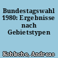 Bundestagswahl 1980: Ergebnisse nach Gebietstypen