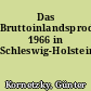 Das Bruttoinlandsprodukt 1966 in Schleswig-Holstein