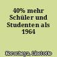 40% mehr Schüler und Studenten als 1964