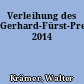 Verleihung des Gerhard-Fürst-Preises 2014