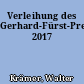 Verleihung des Gerhard-Fürst-Preises 2017