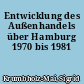 Entwicklung des Außenhandels über Hamburg 1970 bis 1981